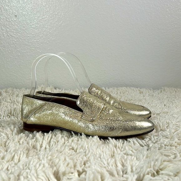 Ariat Shoes Loafer Slip On Two24 Pointed Toe Leather Gold 7.5B - Picture 1 of 9